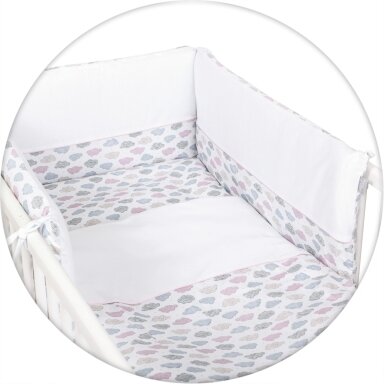 CebaBaby patalynė 3 dalių debesėliai, Jersey kolekcija CebaBaby patalynė 3 dalių debesėliai, Jersey kolekcija