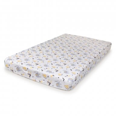 CebaBaby paklodė su guma jersey, 120*60, drambliukai CebaBaby paklodė su guma jersey, 120*60, drambliukai