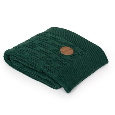CebaBaby pledas Emerald megztas eglutė - digsniuotas, žalias, 90x90 CebaBaby pledas Emerald megztas eglutė - digsniuotas, žalias, 90x90