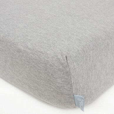 CebaBaby jersey fitted sheet with elasticated edge 120*60, light grey, W-823-116-261 1