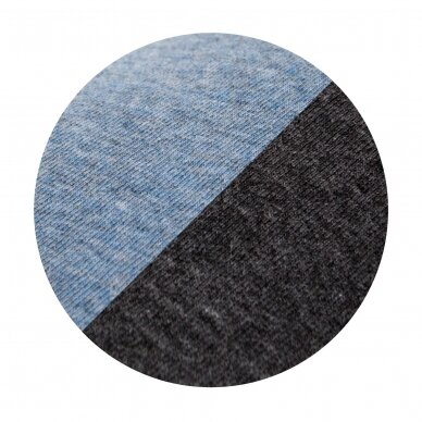 Fitted sheet for carrycot mattress (73-80 x 30-37) 2 pcs, Dark grey / blue 3