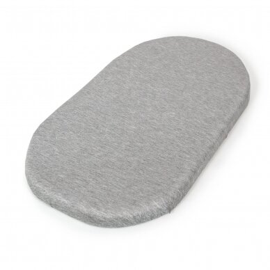 Fitted sheet for carrycot mattress (73-80 x 30-37) 2 pcs Light grey + Dark grey