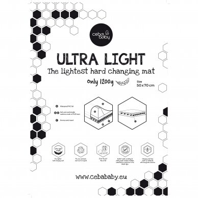CebaBaby hard changing mat short (50x70) Ultra Light, Drops and Dots W-204-000-757 2
