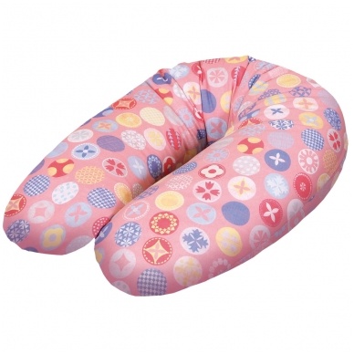 Maternity PHYSIO Pillow Multi Circles pink jersey