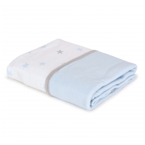 Ceba Baby Jersey Baby Blanket (90x100) Medium Stars & Blue